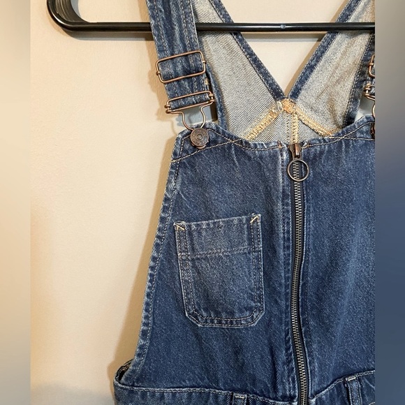 Free People We the Free Sunkissed Overalls Shortalls Denim Size 2 - Picture 5 of 13